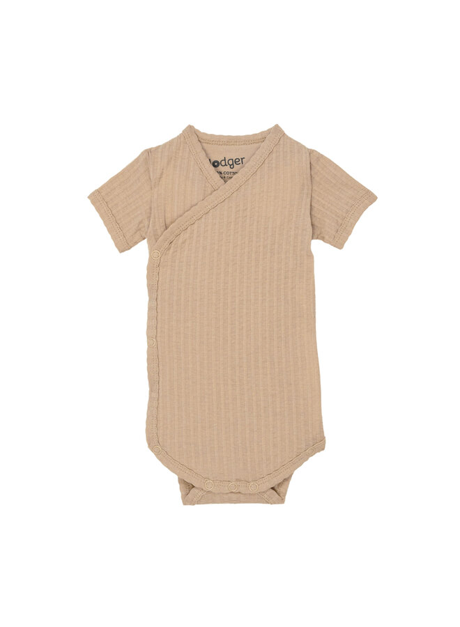 Romper SS Seersucker | Beige