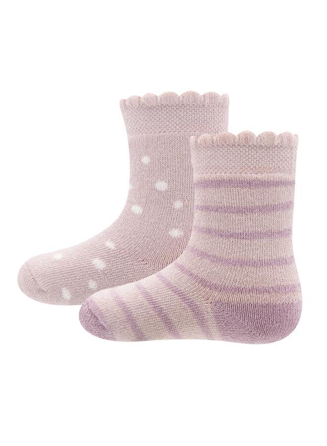 THERMO Socken 2er Pack Punkte/Ringel | 205291 (  1)