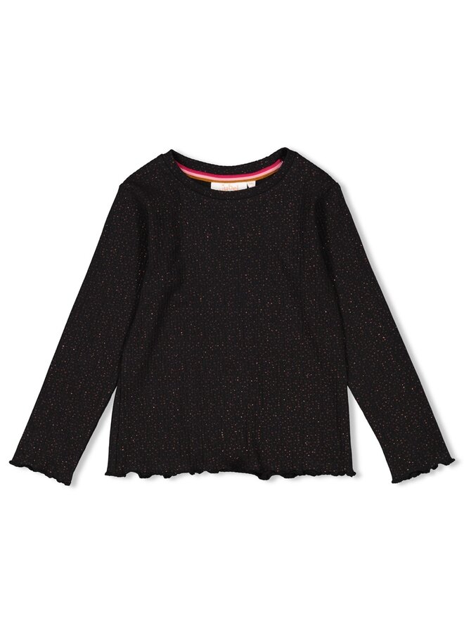 Longsleeve rib - Miss Universe (Zwart) | 91600366