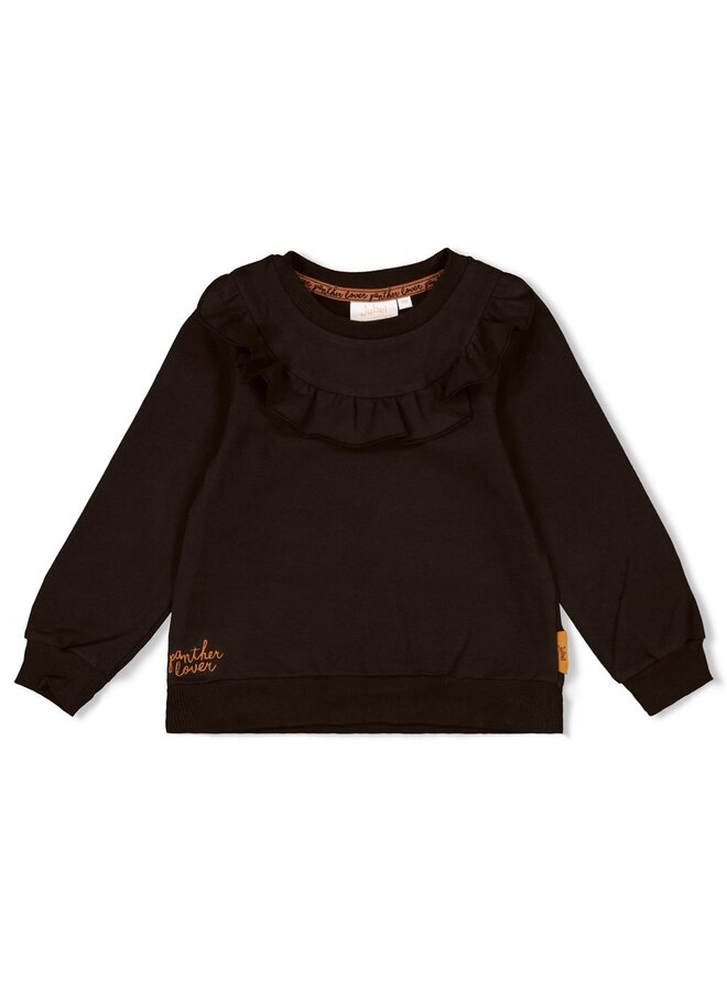 Sweater ruches - Color Me Panther (Zwart) | 91600353