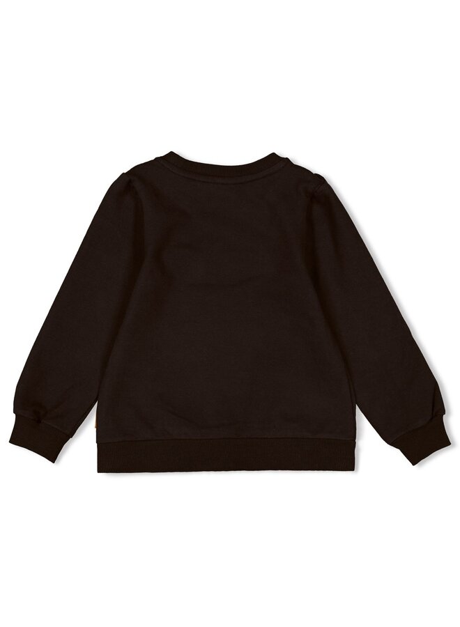 Sweater ruches - Color Me Panther (Zwart) | 91600353