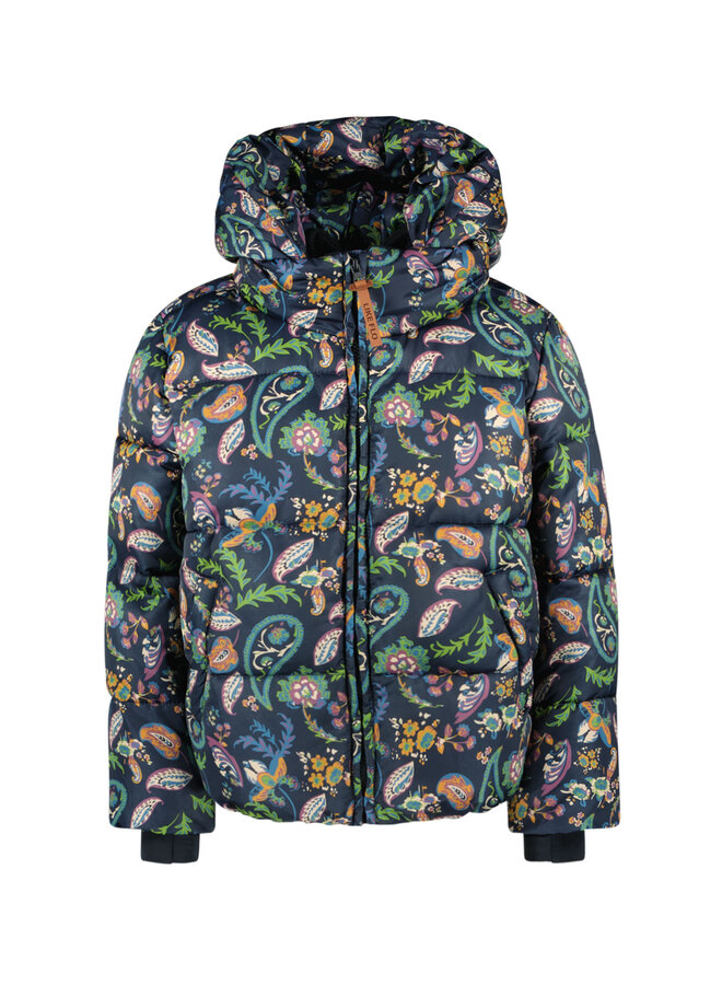 Flo girls short hooded jacket F307-5212 | Paisley 970 (W23)