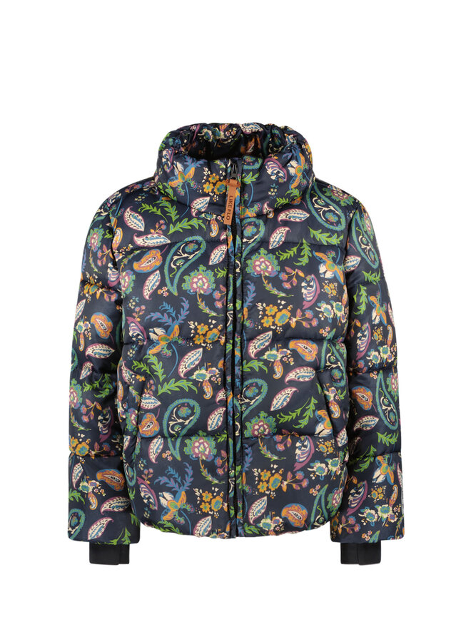 Flo girls short hooded jacket F307-5212 | Paisley 970 (W23)