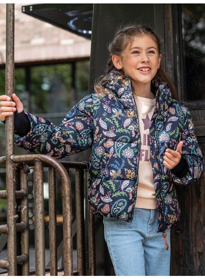 Flo girls short hooded jacket F307-5212 | Paisley 970 (W23)