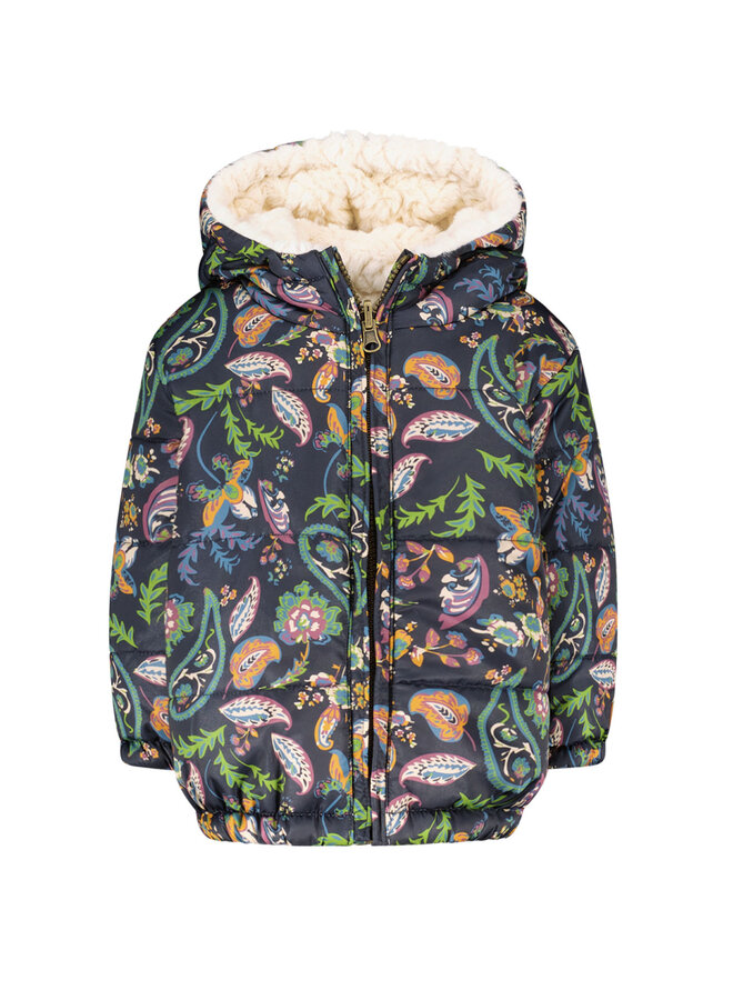 Flo baby girls reversible hooded jacket F307-7210 | Paisley 970 (W23)