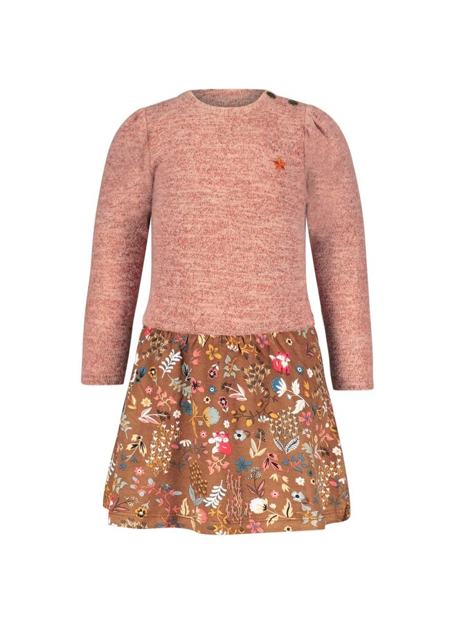 Flo baby girls dress melee top crepe fox skirt F308-7831 | Fox 934 (W23)