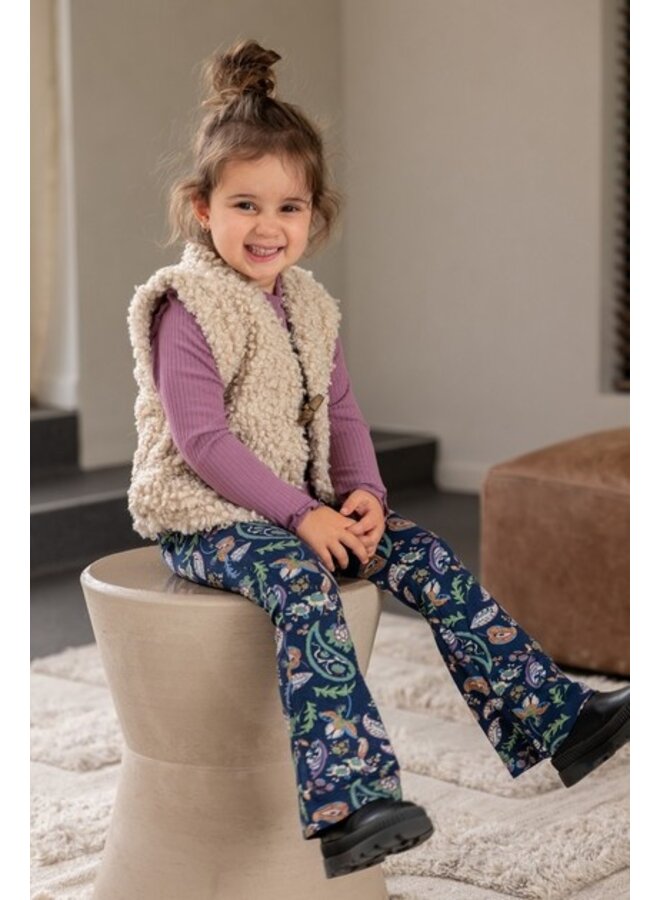 Flo baby girls crepe jersey flared pants AOP F308-7655 | Paisley 970 (W23)