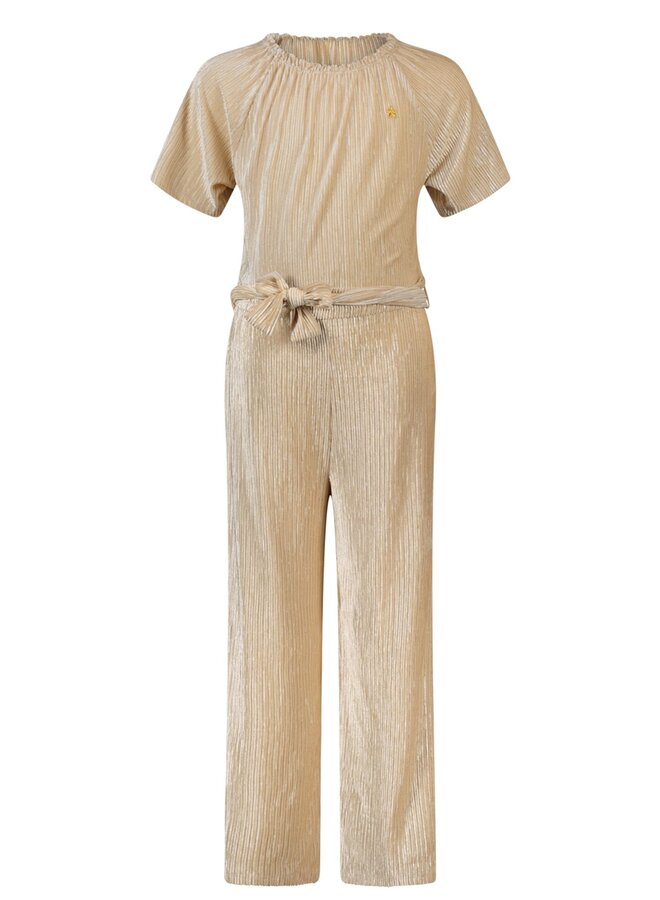 F311-5000 Flo girls velvet plisse jumpsuit | Champagne (006) S24