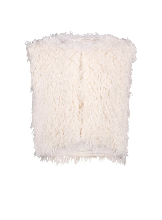 F311-5360 Flo girls feather gilet | Off white (001) S24