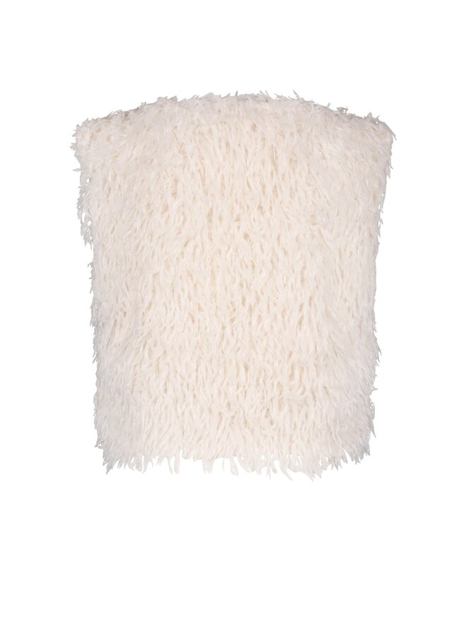 F311-5360 Flo girls feather gilet | Off white (001) S24