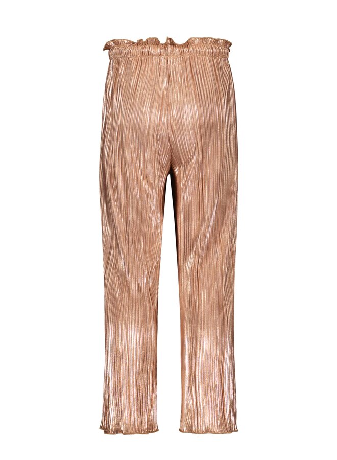 F311-5620 Flo girls metallic plisse pants | Rose Lurex (215) S24
