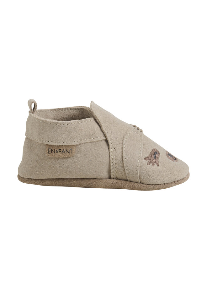 Slippers Suede Animal | Cement (2900)