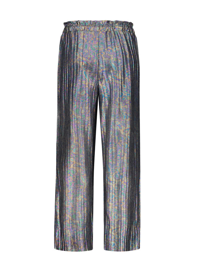 F402-5630 Flo girls metallic plisse pants | Oil (111) S24