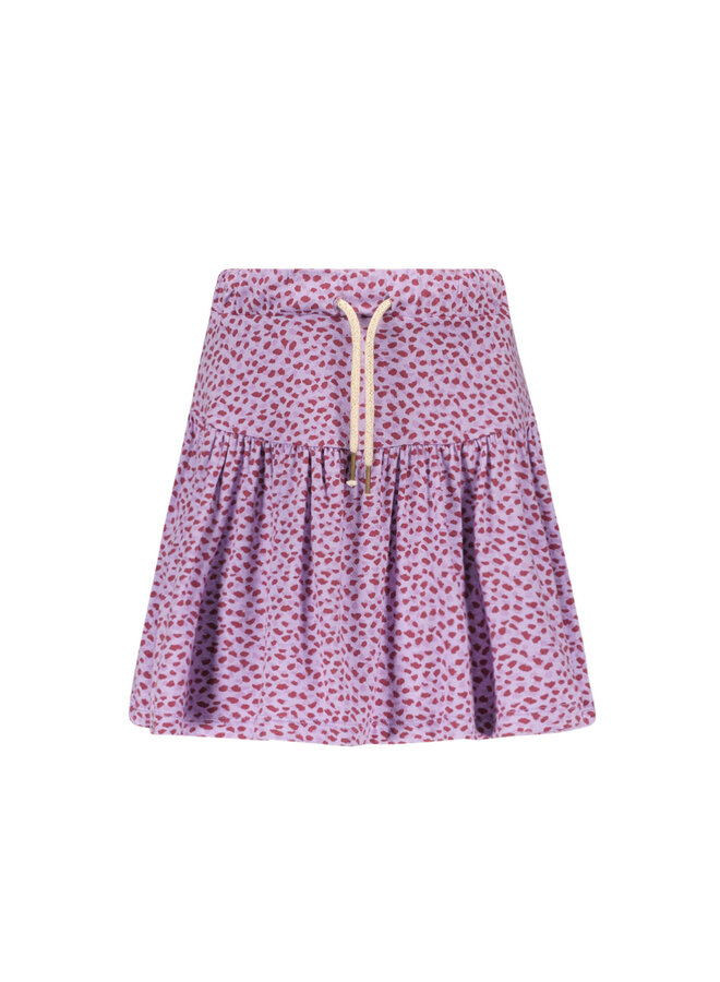 F402-5720 Flo girls viscose crepe skirt | Lilac Dot (906) S24