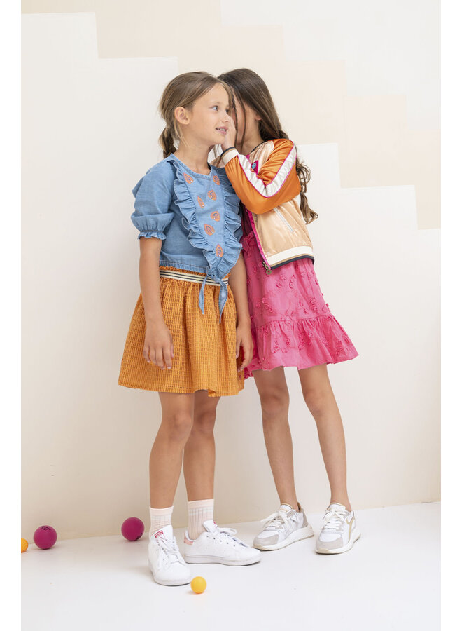 F402-5200 Flo girls satin bomber reversible | Pink (230) S24