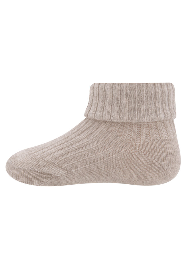 Socken Rippe/Umschlag | 242231 (Dunkel beige mel 2185)