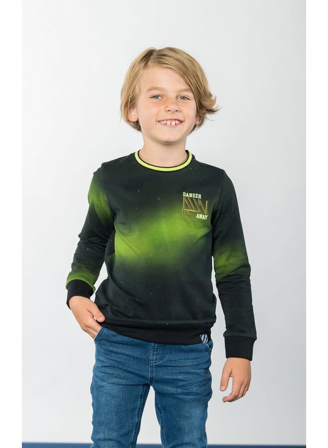 Seth B.Nosy boys sweater allover print Y408-6341 | Green Galaxy 384 (W24)