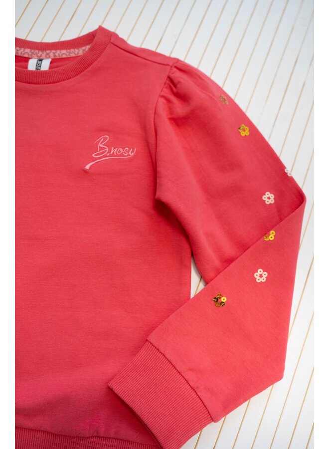 Scottie B.Nosy girls sweater Y408-5324 | Soft red 267 (W24)