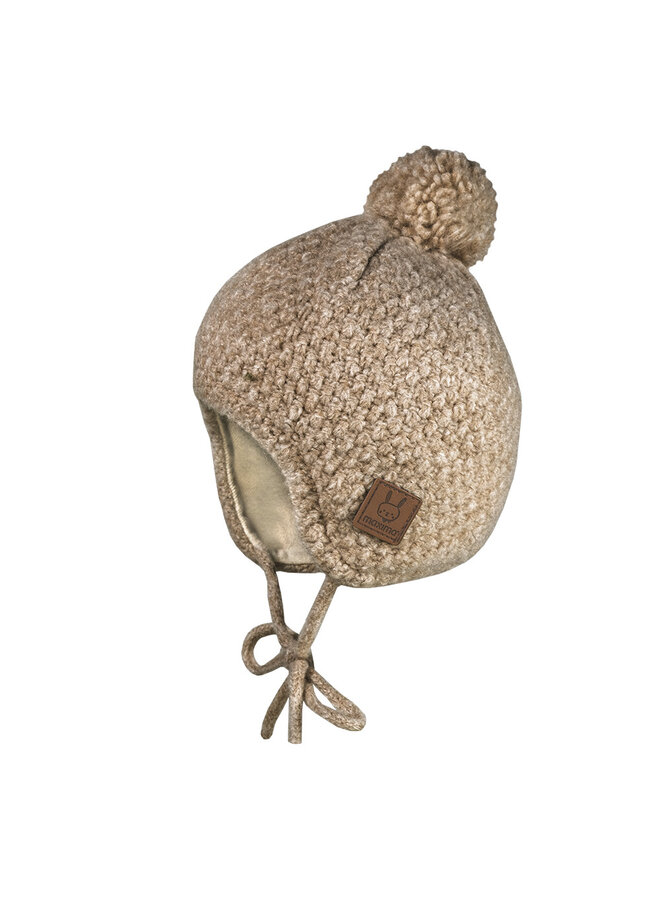 MINI-hat, sewed, pompon 45575-292194 | braunmeliert (89)