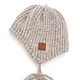 BABY-knitted hat, sewed, rib 25575-285100 | braunmeliert (89)