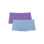 Girls 2-pack Boxer Shorts | Solid Blue/Purple