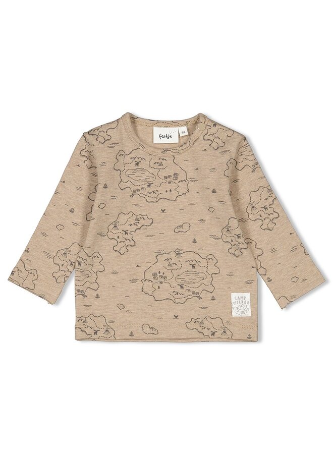 Longsleeve AOP - Camp Wilderness (Taupe melange) | 51602402