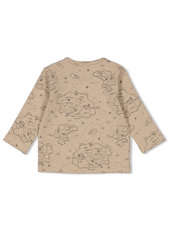 Longsleeve AOP - Camp Wilderness (Taupe melange) | 51602402