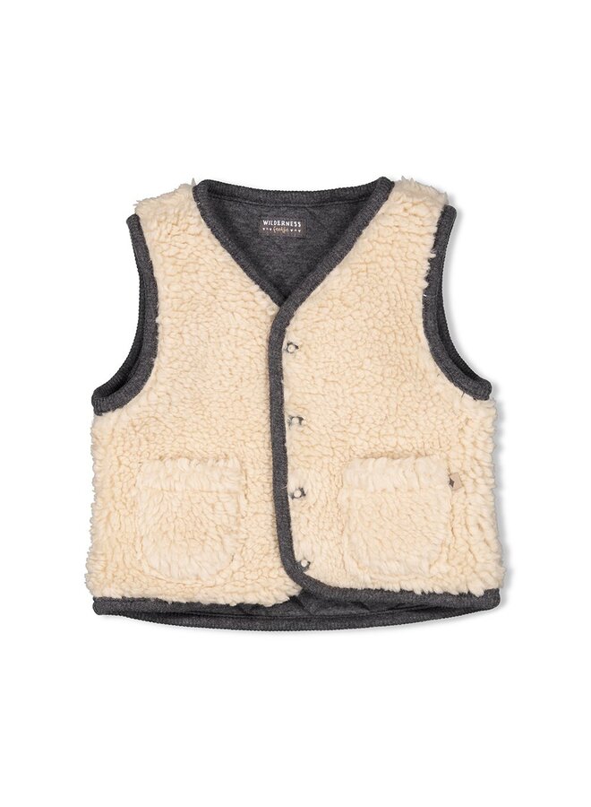 Omkeerbaar gilet - Camp Wilderness (Antraciet melange) | 51200027