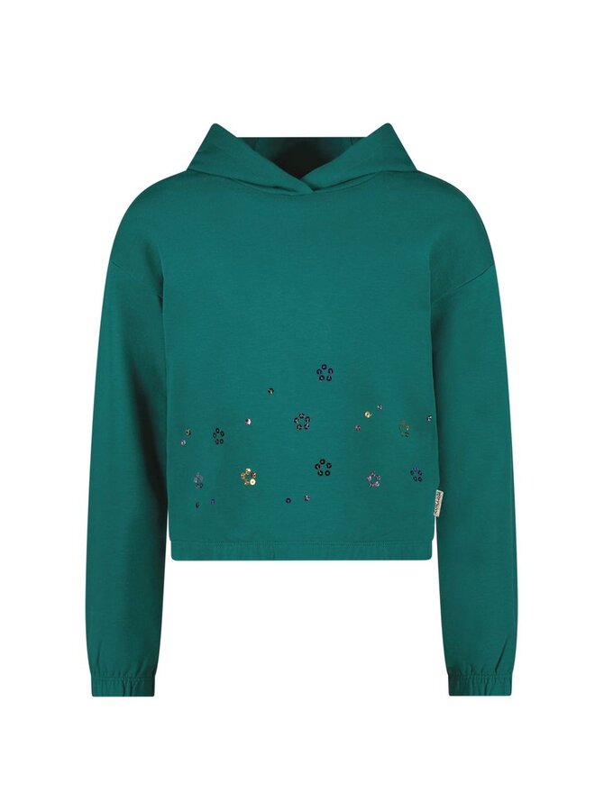 Stella B.Nosy girls sweater Y409-5326 | Storm green 386 (W24)