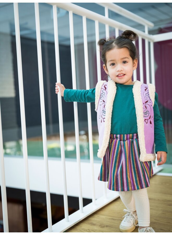 Dakota B.Nosy mini girls dress stripe  Y409-7826 | Storm green 386 (W24)