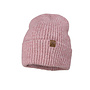 KIDS GIRL-Knitted hat, turn up 23573-995500 | dusty rose (23)