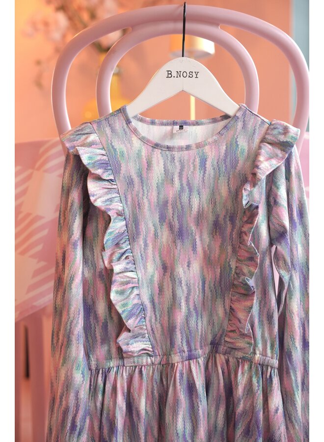 Dionne B.Nosy girls dress allover print Y501-5845 | Back AO (988)