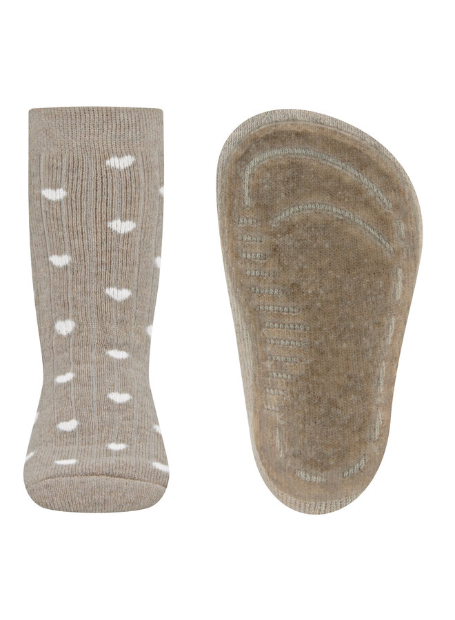 Stoppersocken SoftStep Herzen | 221345 (dkl. beige mel. 3185)