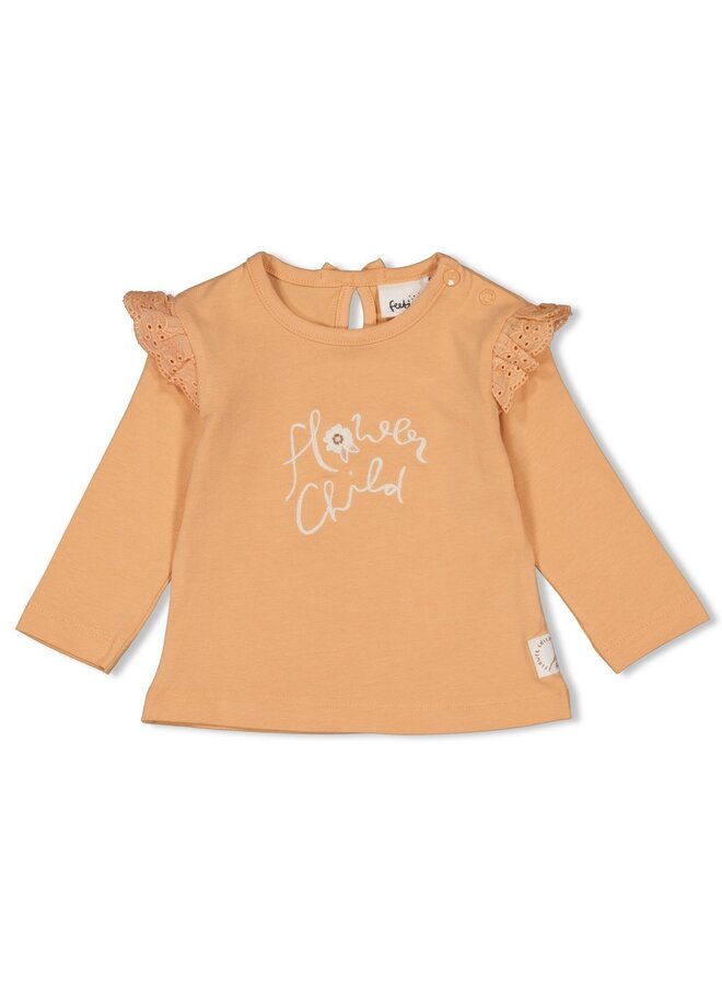 Longsleeve - Flower Field (Abrikoos) | 51602543