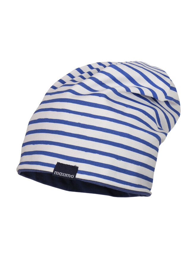 MINI-beanie, reversible 53500-150600 | blaues meer-streifen/indigo