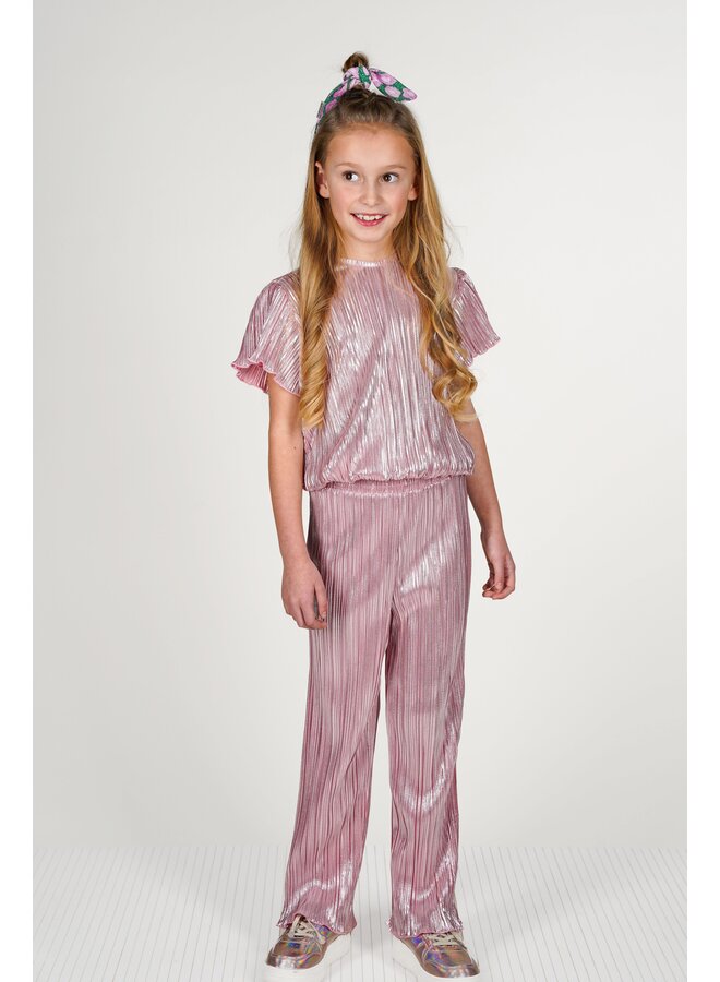 Palomi metallic plissé pants Y502-5614 | Coral blush (213)