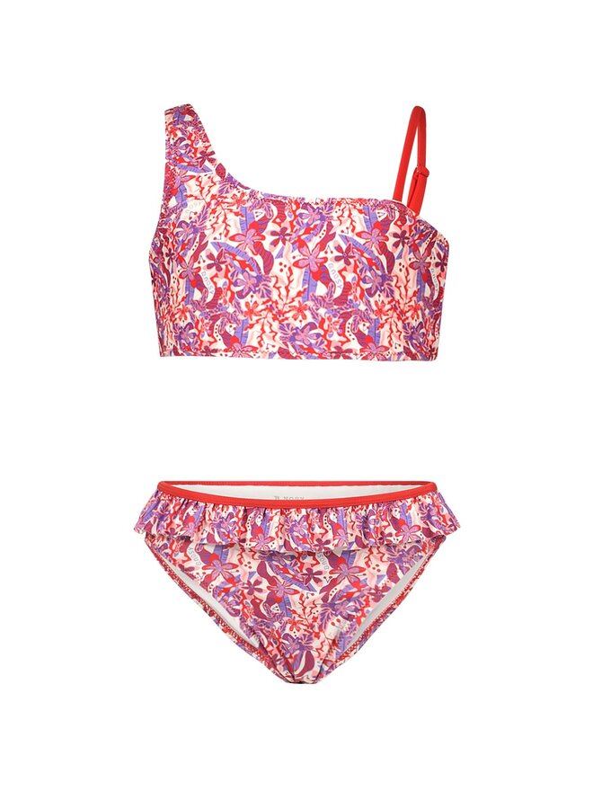 Wendy slanted bikni with print Y502-5051 | Cherry AO (906)