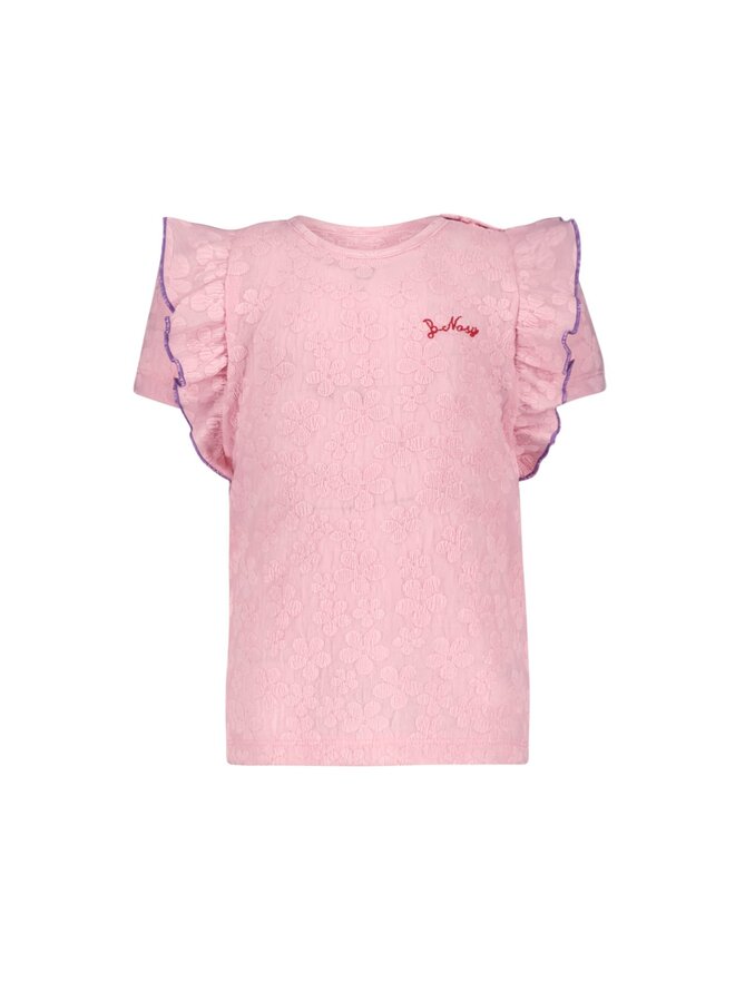 Blake B.Nosy mini flower top with ruffles Y502-7100 | Coral blush (213)