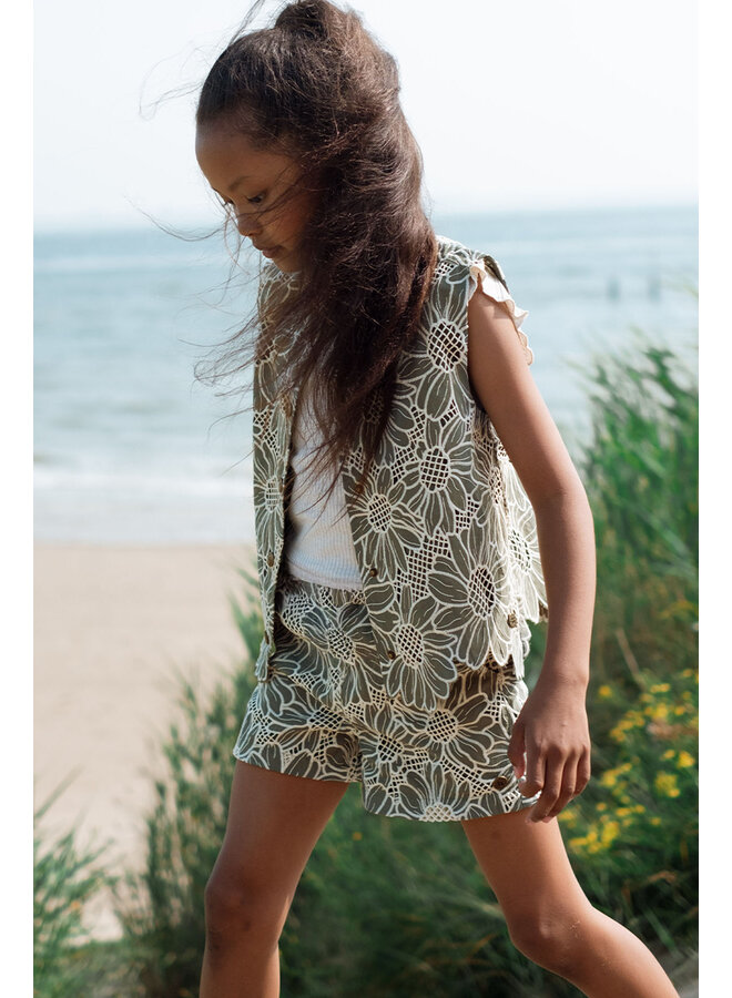 F502-5617 Florien Flo girls high waist shorty | Army (355) S25