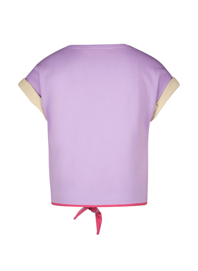 F502-5317 Daphne Flo girls sweat with knot | Lilac (600) S25