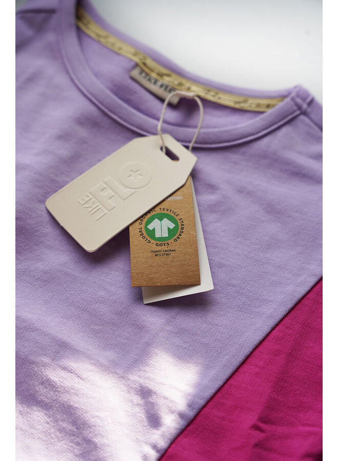 F502-5317 Daphne Flo girls sweat with knot | Lilac (600) S25