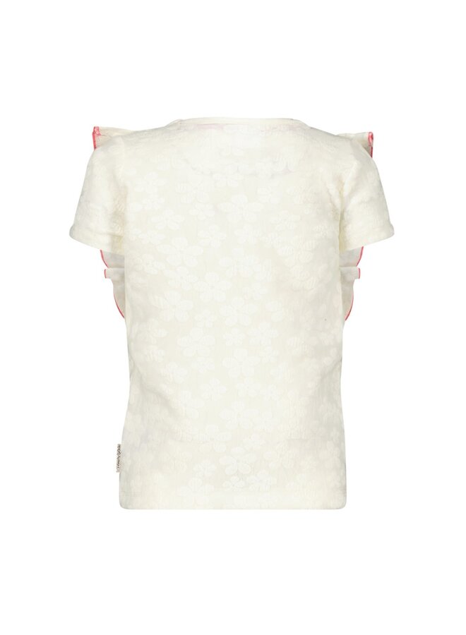 Blake B.Nosy mini flower top with ruffles Y502-7100 | Cotton (012)