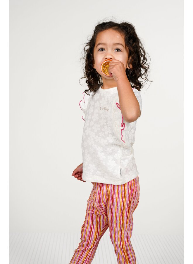 Blake B.Nosy mini flower top with ruffles Y502-7100 | Cotton (012)