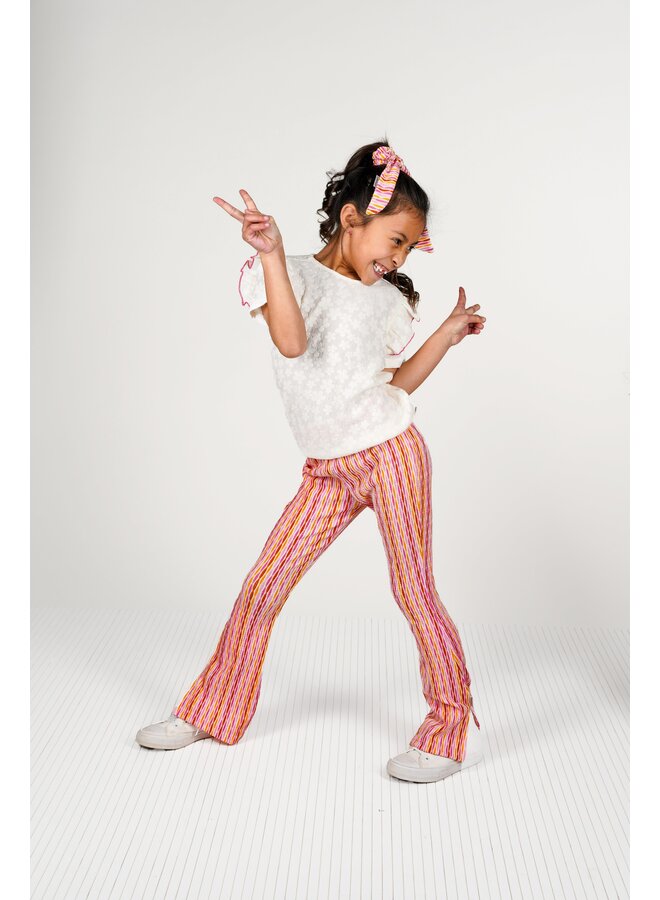 Blake flower top with ruffles Y502-5100 | Cotton (012)