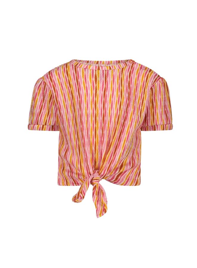 Bobbie B.Nosy mini blouse with knot Y502-7102 | Meshmerized AO (986)