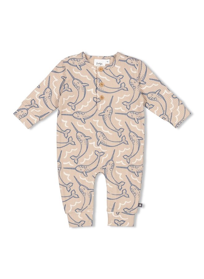 Pak rib AOP - Narwal (Taupe) | 50800119