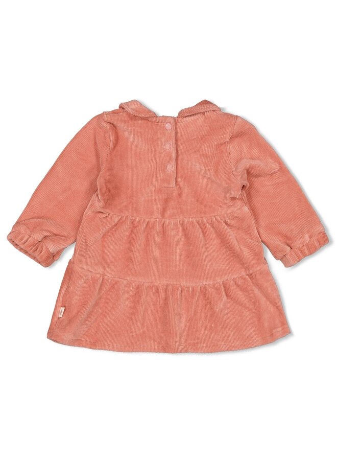 Jurk velours rib - Woodland Bloom (Mauve) | 51400562