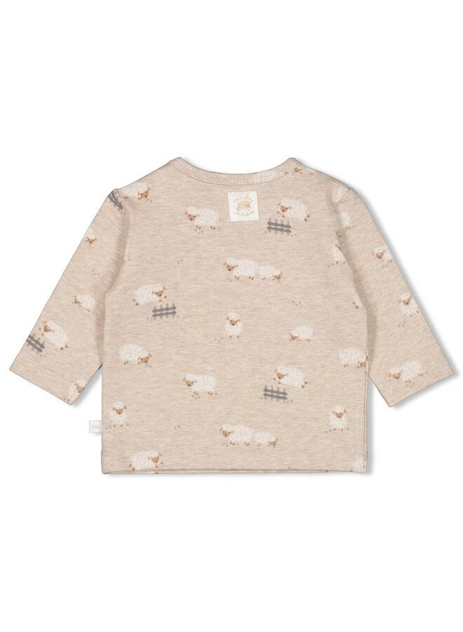 Longsleeve AOP - Sleepy Sheepy (Taupe melange) | 51602565