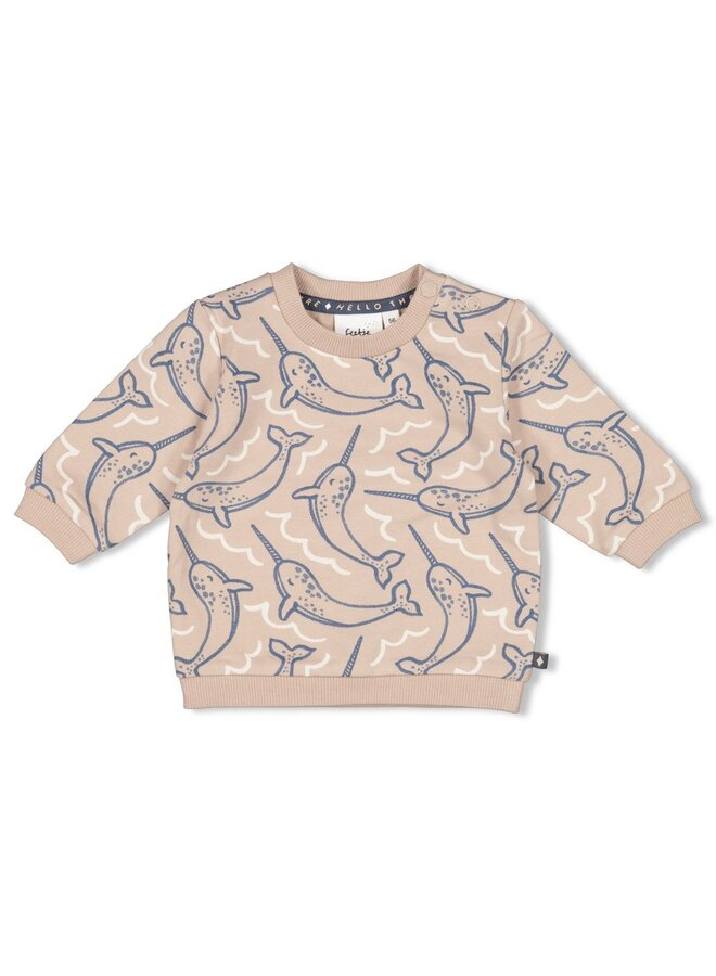 Sweater AOP - Narwal (Taupe) | 51602590