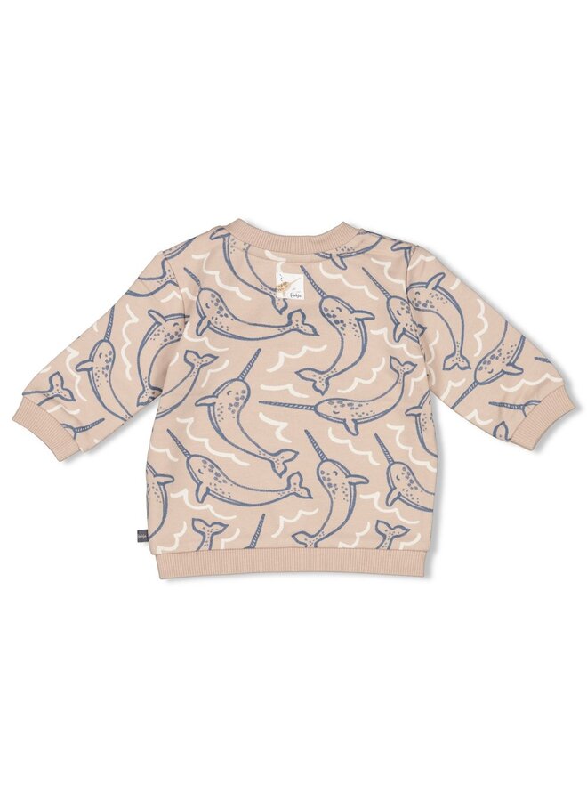 Sweater AOP - Narwal (Taupe) | 51602590
